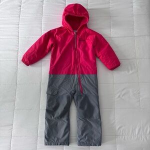 Columbia Little Dude Double Flake Snowsuit | Size 4 Toddler | Pink/Gray